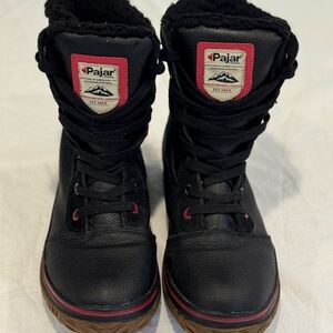 Pajar Canada Women’s Winter Boots Black Leather Insulated Waterproof Size 9–9.5